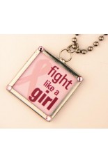 Fight Like a Girl Tag Necklace