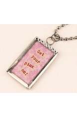 Get your Pink on Tag Necklace