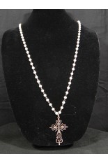 Necklace - Pearl and Cross