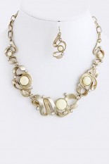 Necklace and Earring Set - Swirl