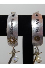 "Blessed" Metal Tag Bracelet