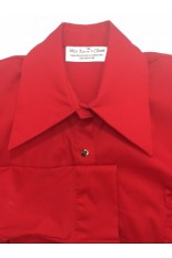 Miss Karla's Closet Snap Front Fitted Show Shirt - Red