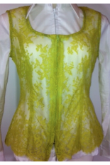 MKC Lace Vest - Lime Green Scallop Bottom