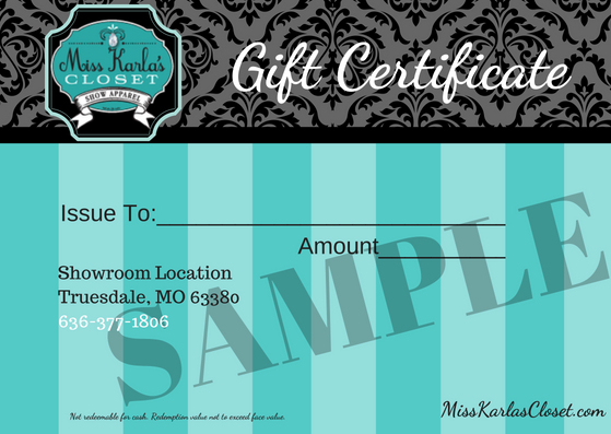 Miss Karlas Gift Certificate